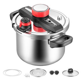 Pressure Cooker, 6.3Qt Pressure Cooker Stainless Steel, Pressures Canner with Steaming Rack, Tempered Glass Lid, Three Pressures Settings for Mea Pressure Cooker, 6.3Qt Pressure Cooker Stainless Steel, Pressures Canner with Steaming Rack, Tempered Glass Lid, Three Pressures Settings for Mea